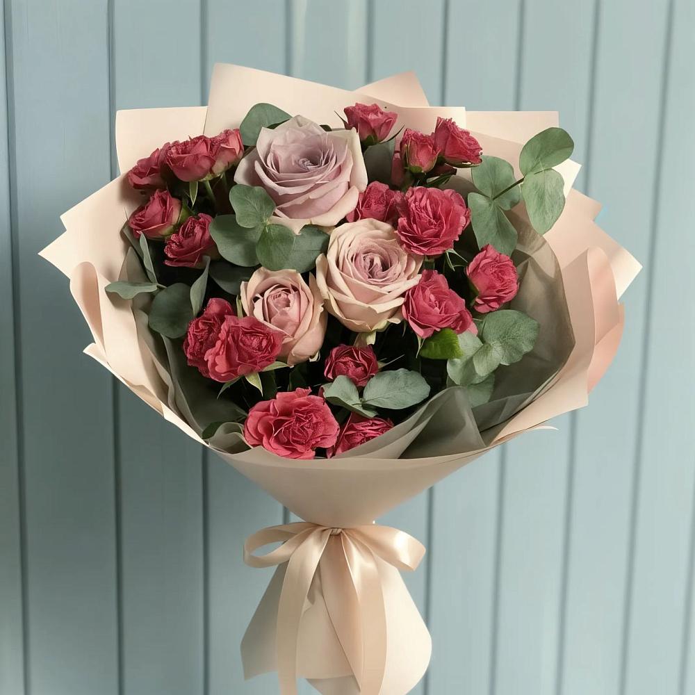 Букет цветов из: Гвоздики и Розы в Тюкалинске