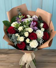 Букет цветов из:  Розы и Альстромерии #REPLACE_PRED# Тюкалинске