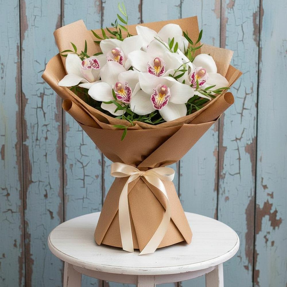 Букет цветов из: Орхидеи и Розы в Тюкалинске