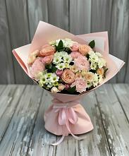 Букет цветов из:  Гвоздики, Розы и Хризантемы в Тюкалинске