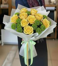 Букет цветов из:  Хризантемы и Розы #REPLACE_PRED# Тюкалинске