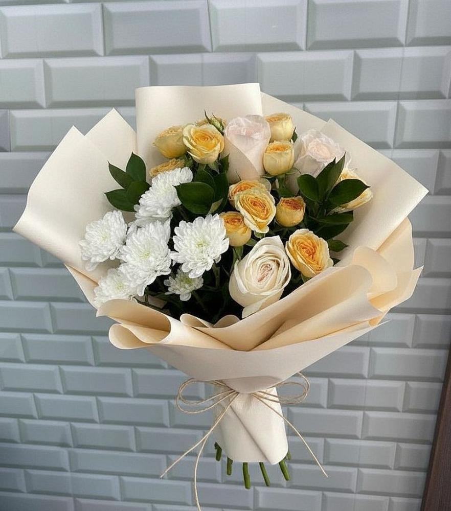 Букет цветов из: Розы и Хризантемы в Тюкалинске
