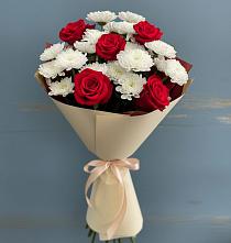 Букет цветов из:  Розы и Хризантемы в Тюкалинске