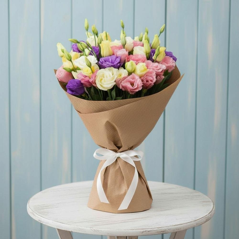 Букет цветов из: Лизиантусы в Тюкалинске