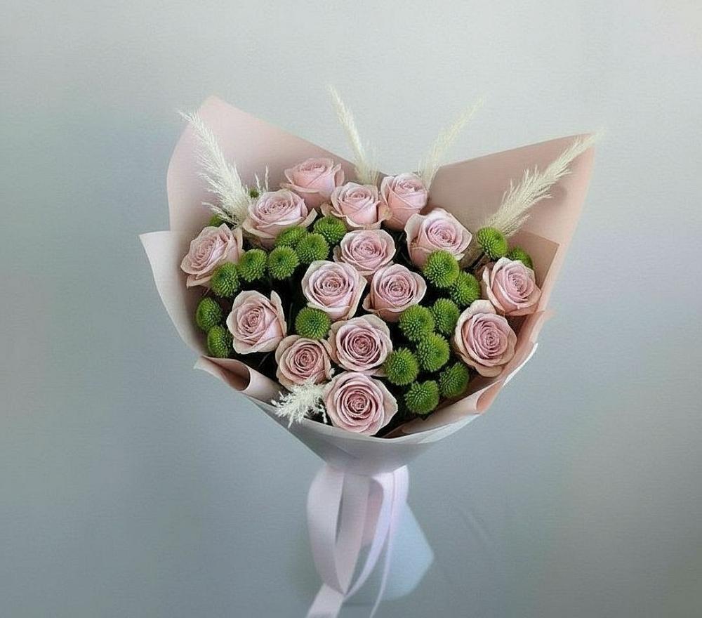 Букет цветов из: Розы и Хризантемы в Тюкалинске