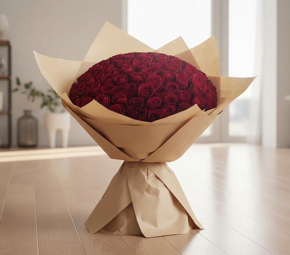 Букет 101 Красная роза в Тюкалинске