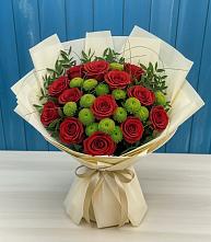 Букет цветов из:  Розы и Хризантемы в Тюкалинске