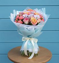 Букет цветов из:  Хризантемы и Розы в Тюкалинске