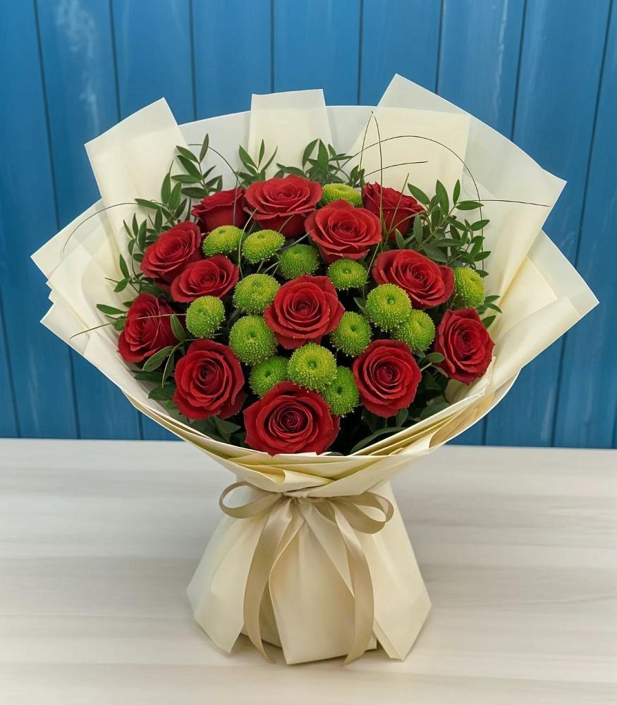 Букет цветов из: Розы и Хризантемы в Тюкалинске