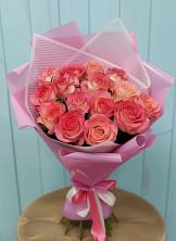 Букет 15 Розовых роз Равель в Тюкалинске