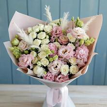 Букет цветов из:  Альстромерии и Розы #REPLACE_PRED# Тюкалинске